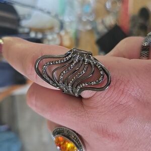 Marcasite Bold stretchy ring